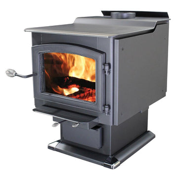 Ashley Hearth AW3200E-P EPA Certified 3,200 sq. ft. Large Pedestal Wood Stove with Blower New