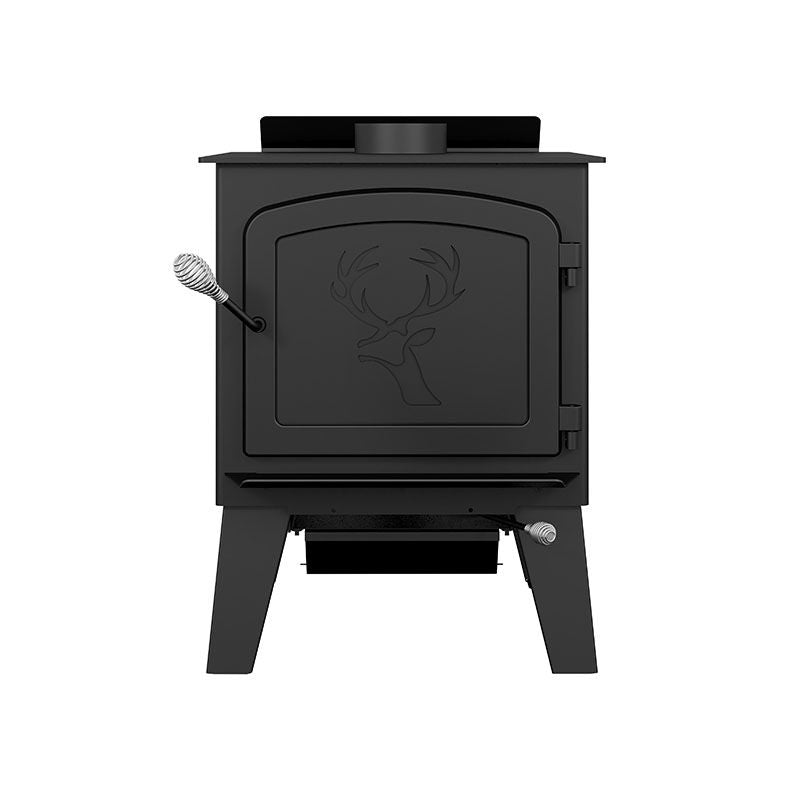 Drolet Black Stag II EPA Certified 2,300 Sq. Ft. Wood Stove On Legs New